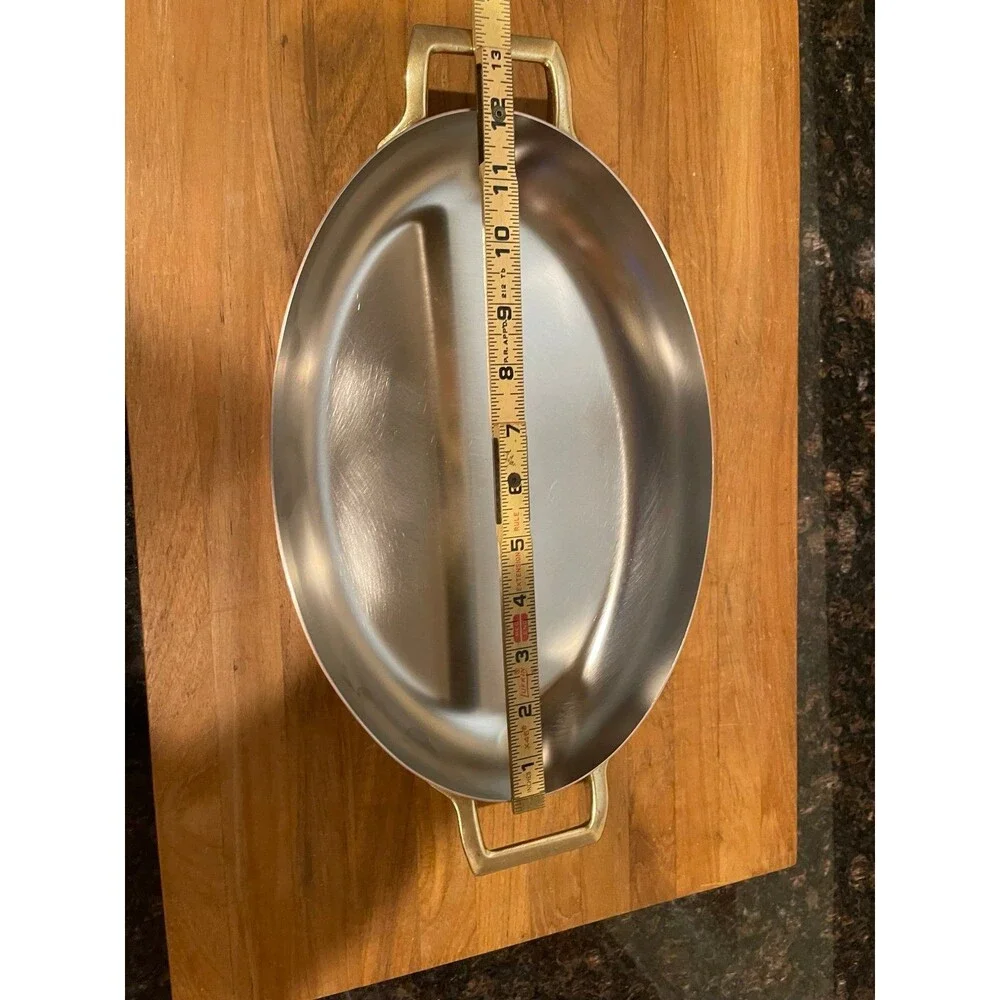 Vintage Paul revere Copper Fish Pan with Brass Handles